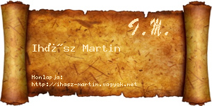 Ihász Martin névjegykártya